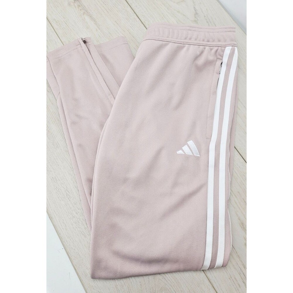 Adidas 3-Stripe AEROREADY Active Jogger Women's sz M Blush Pink & White